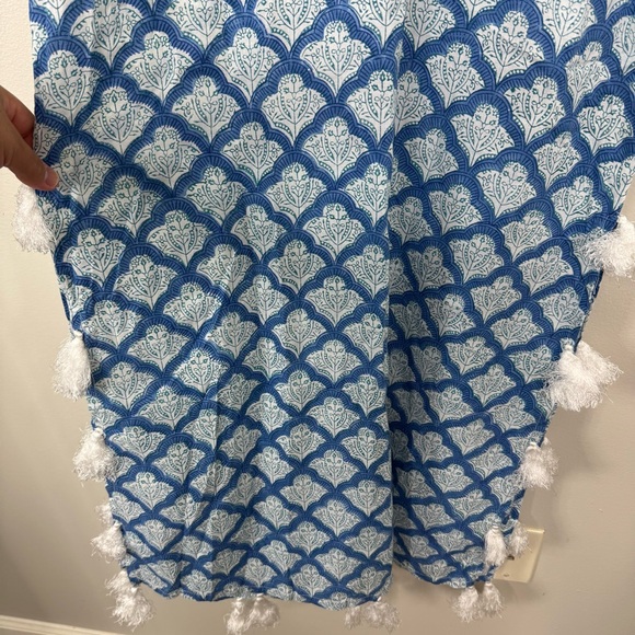 Roller Rabbit Jemina Punta Long Kurta 3/4 Sleeves Maxi Dress Side Slits Small - Picture 3 of 11